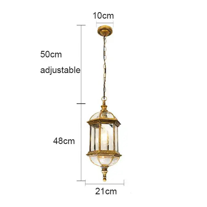 Bronze Outdoor Pendant Lantern