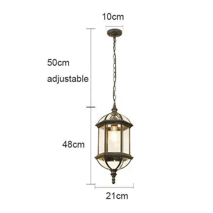 Bronze Outdoor Pendant Lantern