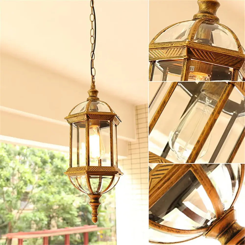 Bronze Outdoor Pendant Lantern