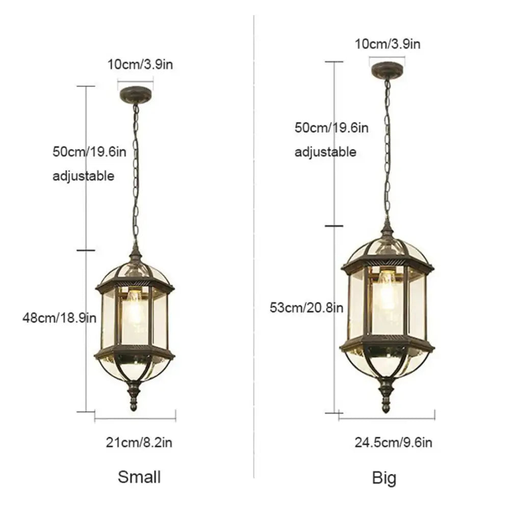 Bronze Outdoor Pendant Lantern