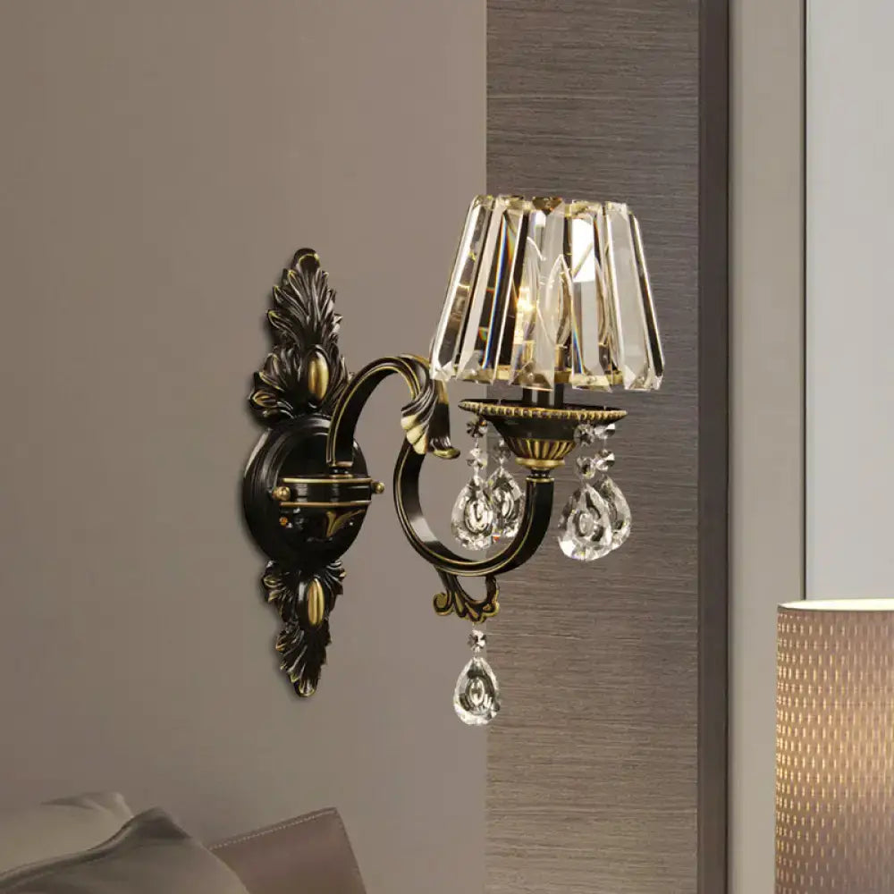Bronze Crystal Living Room Wall Light