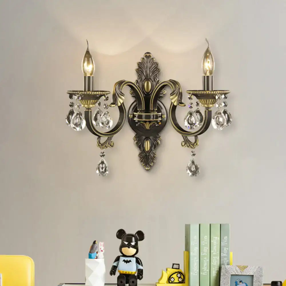 Bronze Crystal Nordic Wall Sconce