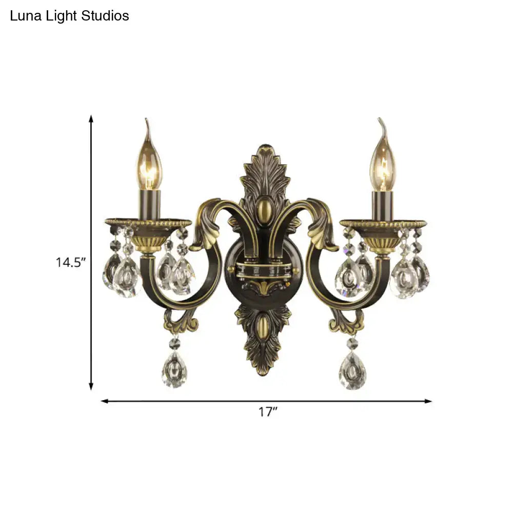 Bronze Crystal Nordic Wall Sconce