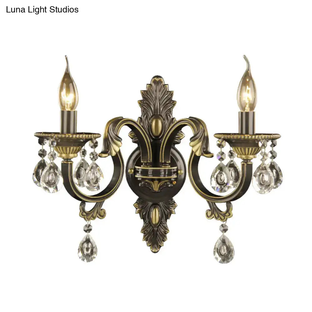 Bronze Crystal Nordic Wall Sconce