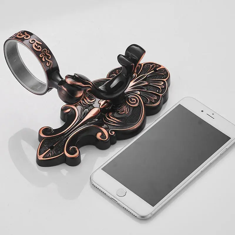 Bronze Ornate Brush Holder