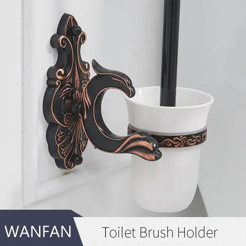 Bronze Ornate Brush Holder