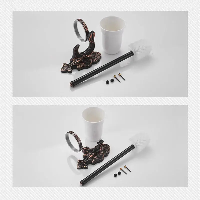Bronze Ornate Brush Holder