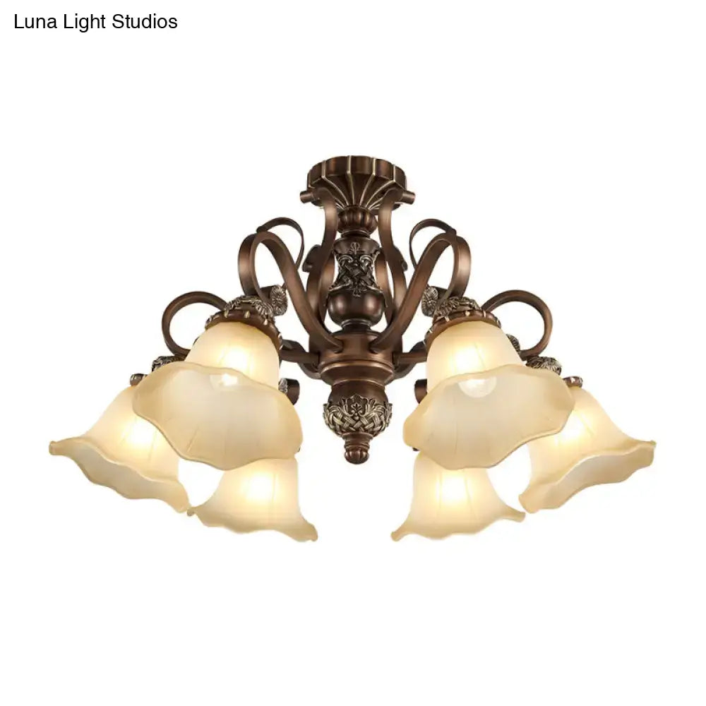 Bronze Opal Glass Ceiling Light