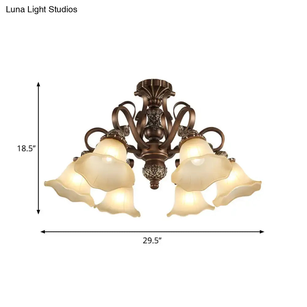 Bronze Opal Glass Ceiling Light