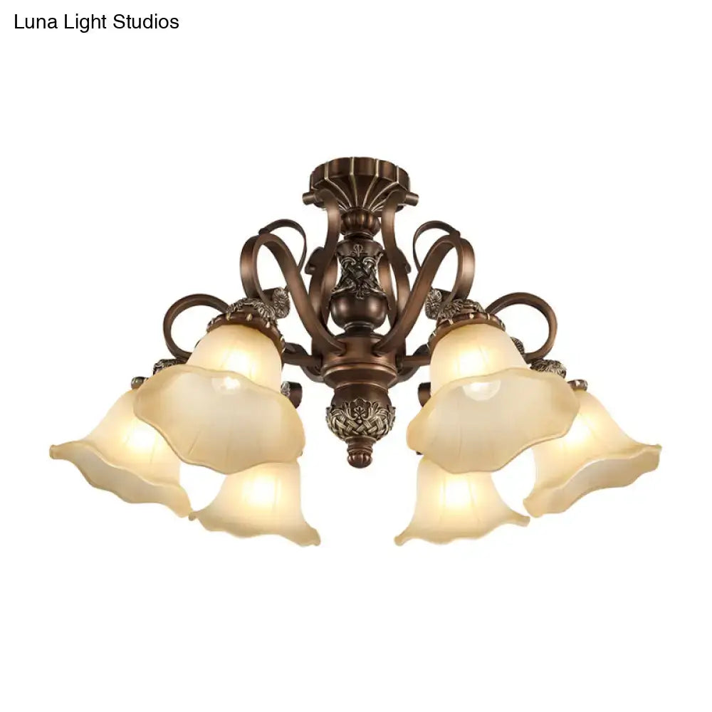 Bronze Opal Glass Ceiling Light