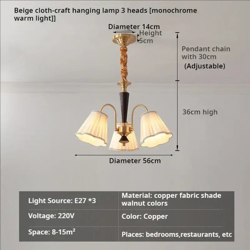 Antique Copper Dining Chandelier