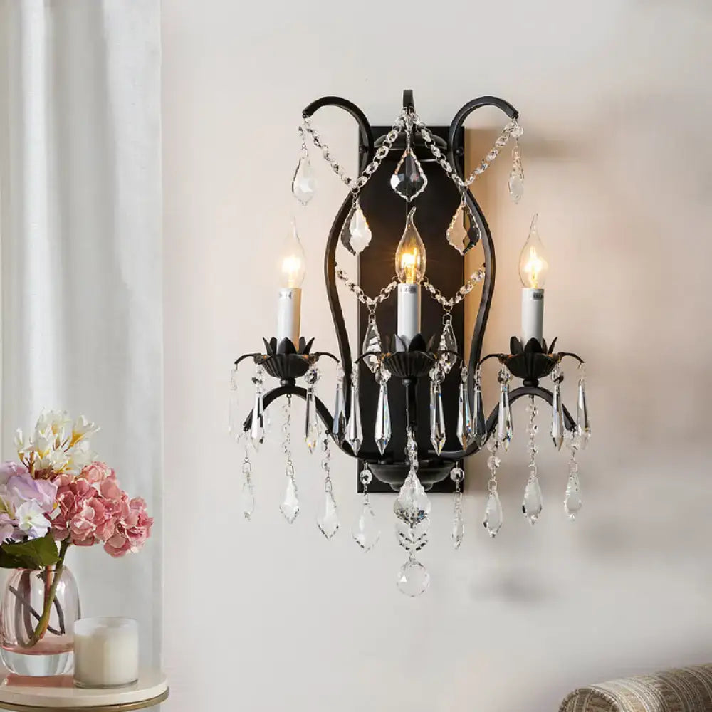 Gold Crystal Candelabra Light