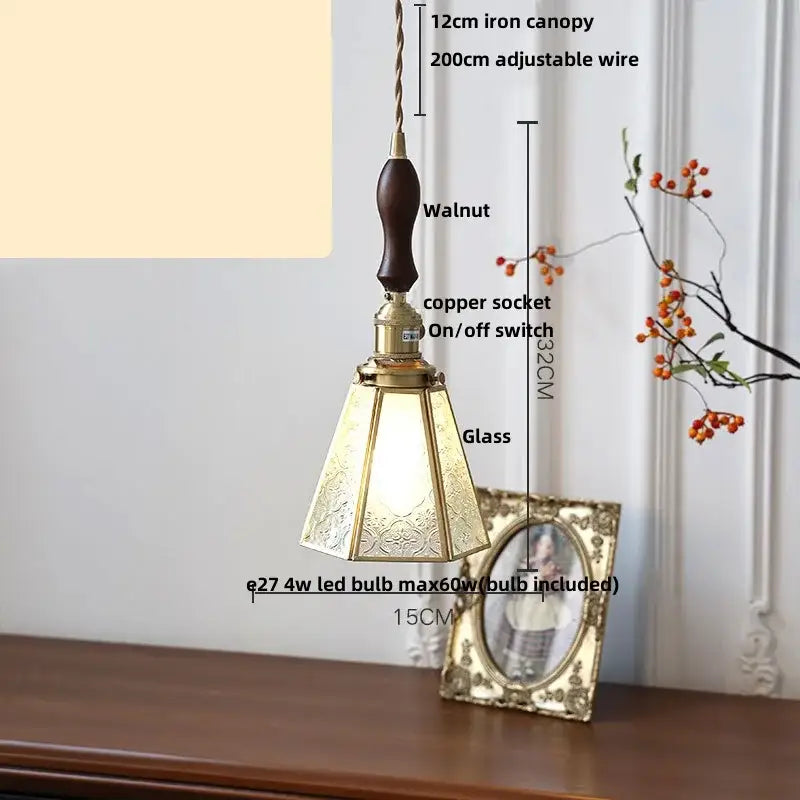 Gold Petal Glass Light