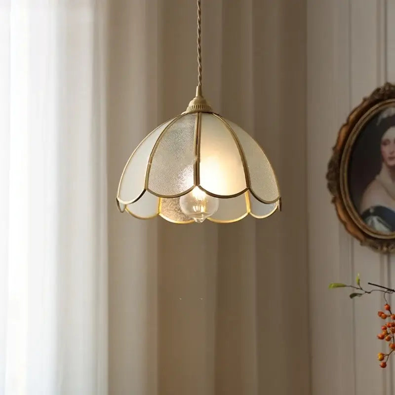 Gold Petal Glass Light