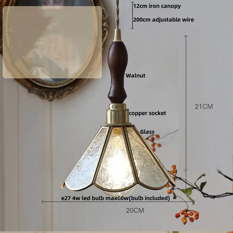 Gold Petal Glass Light