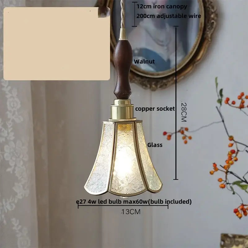 Gold Petal Glass Light
