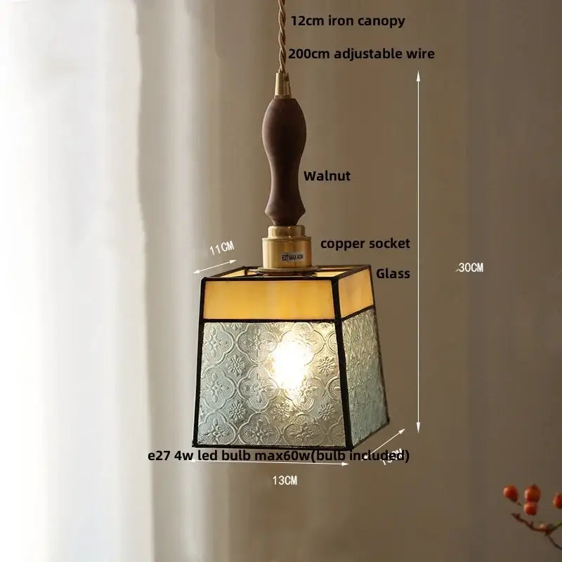 Gold Petal Glass Light