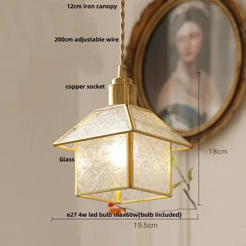 Gold Petal Glass Light