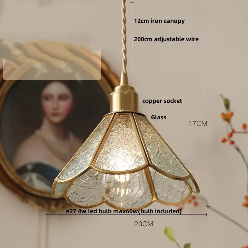 Gold Petal Glass Light
