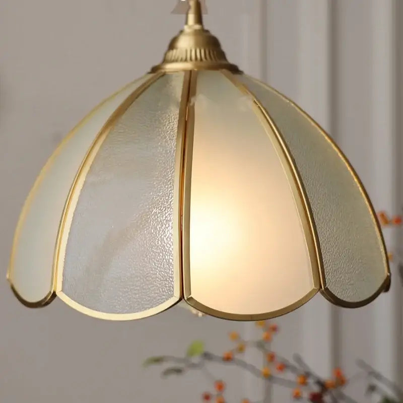 Gold Petal Glass Light