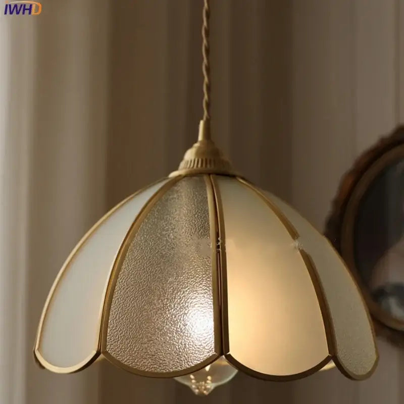 Gold Petal Glass Light