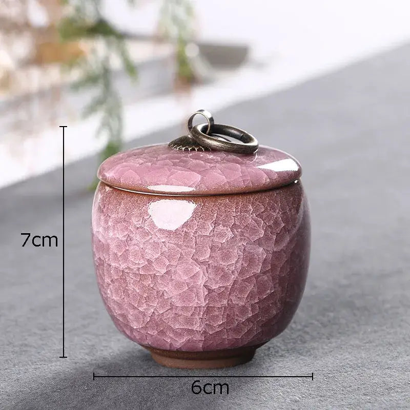 Green Crackle Tea Caddy
