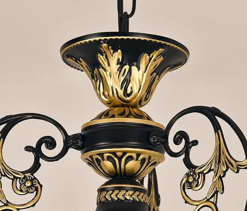 Black Gold Industrial Chandelier