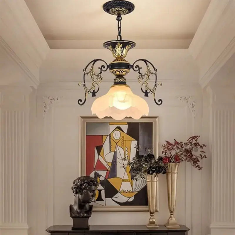 Black Gold Industrial Chandelier