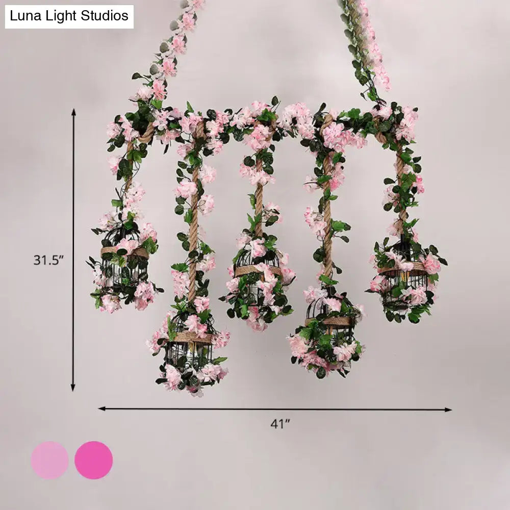 Pink Blossom Ceiling Light