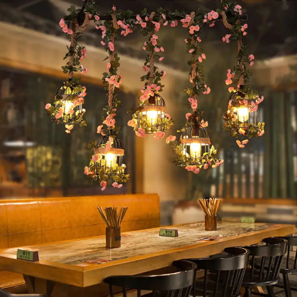 Pink Blossom Ceiling Light
