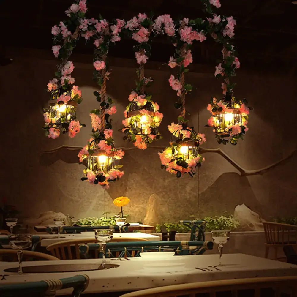 Pink Blossom Ceiling Light
