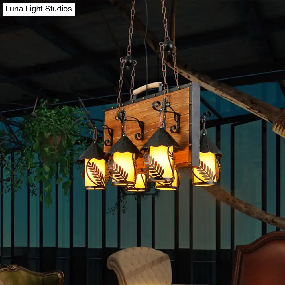 White Glass Chandelier