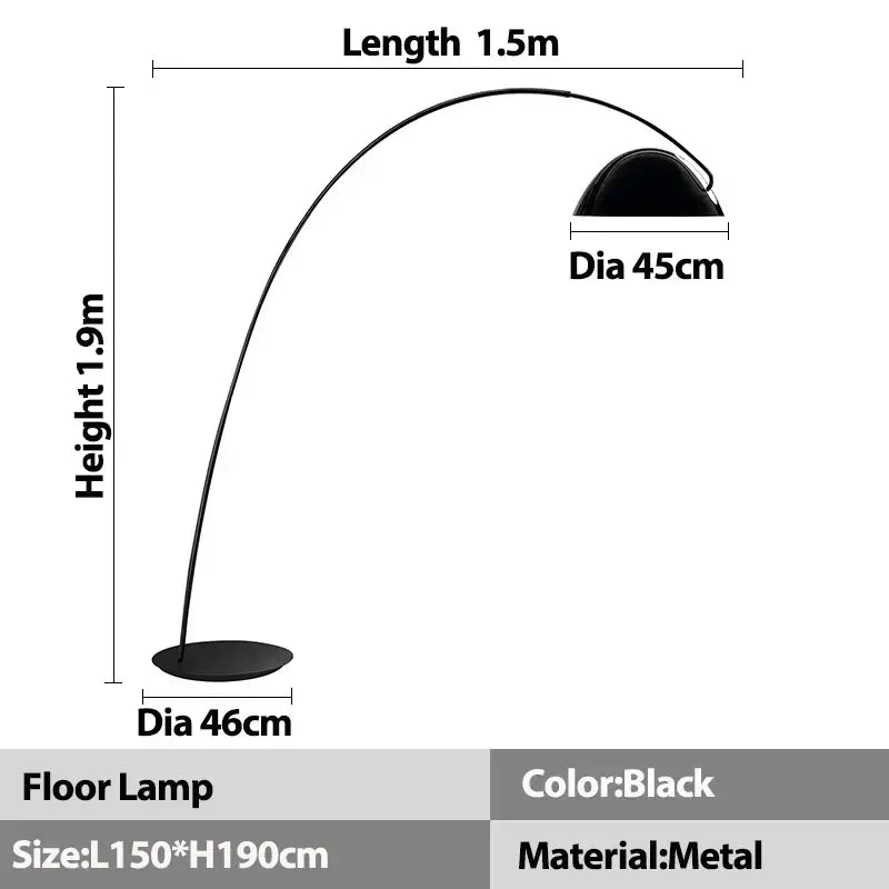 Black Aluminum Floor Lamp