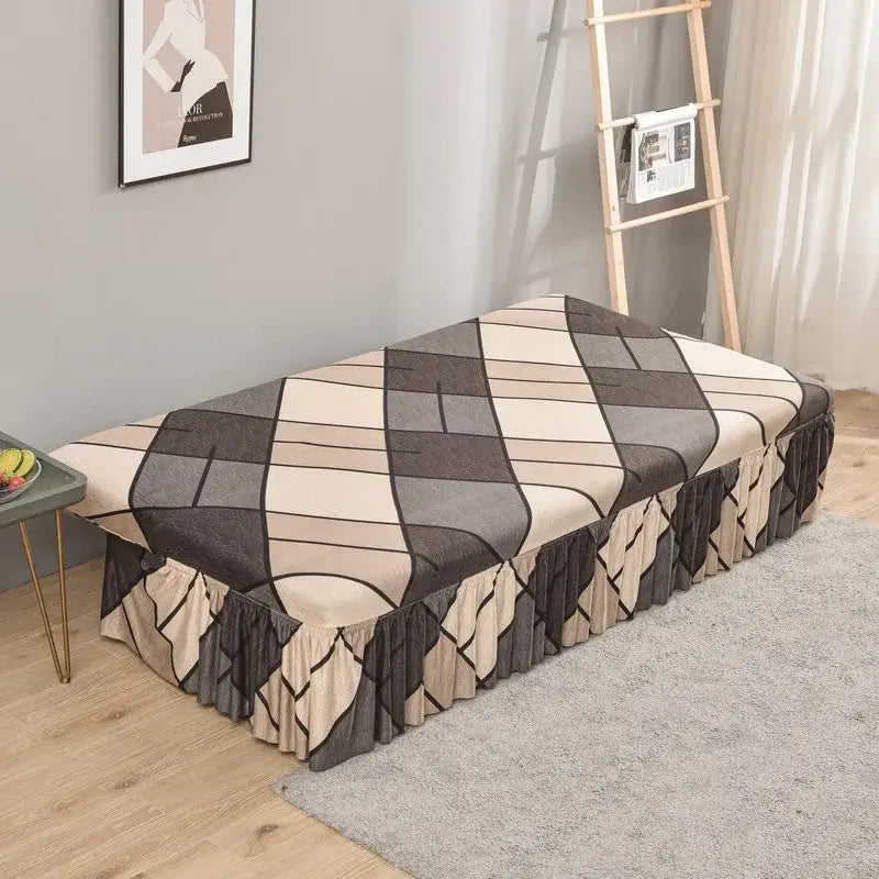 Beige Argyle Futon Cover