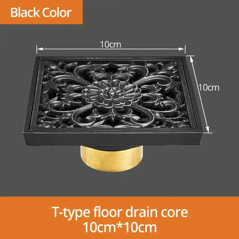 Black Brass Shower Drain