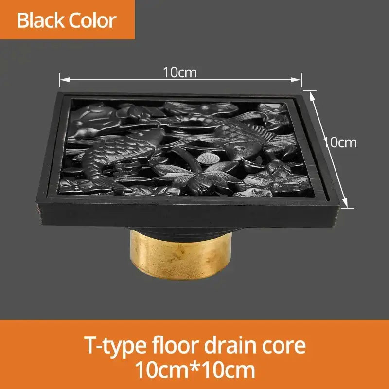 Black Brass Shower Drain