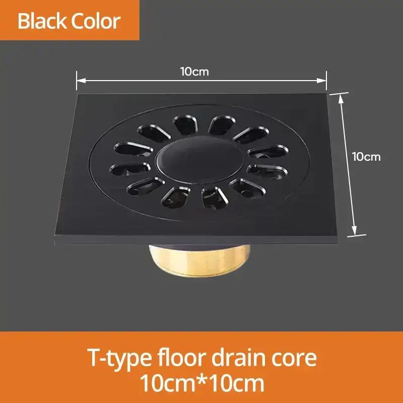 Black Brass Shower Drain