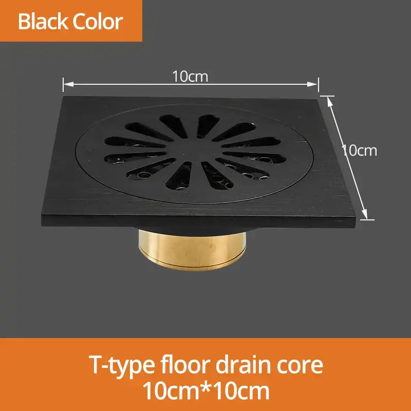 Black Brass Shower Drain