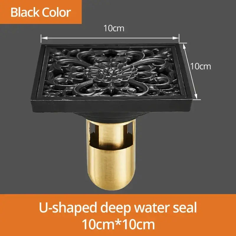 Black Brass Shower Drain