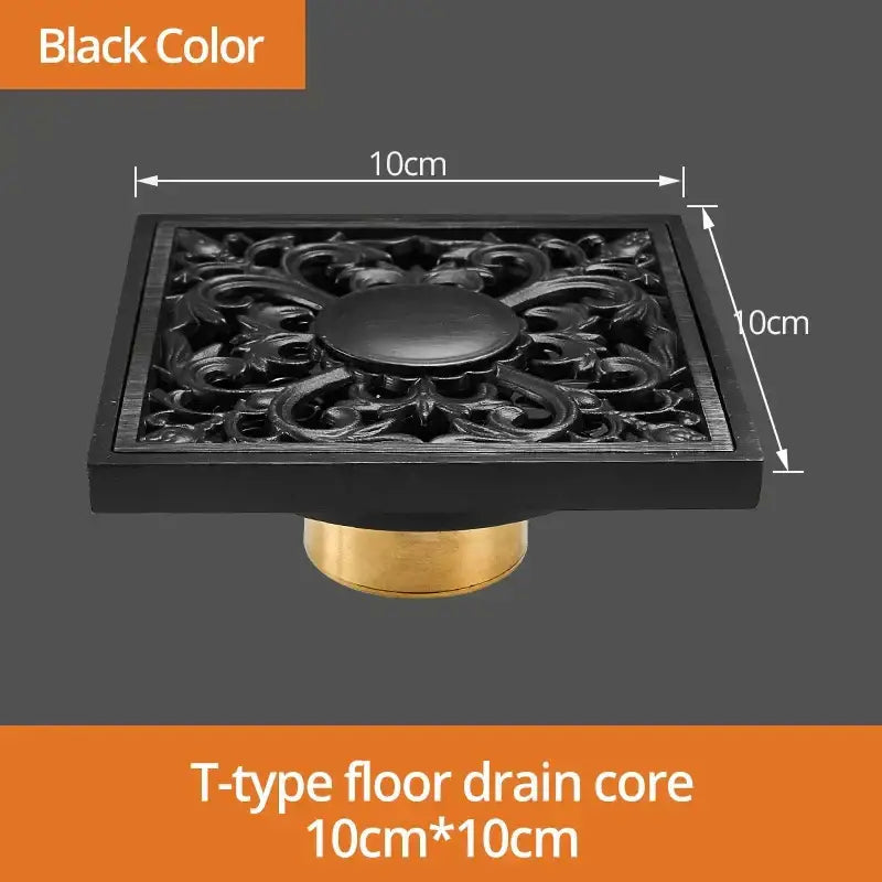 Black Brass Shower Drain