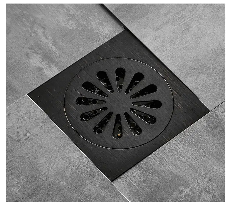 Black Brass Shower Drain