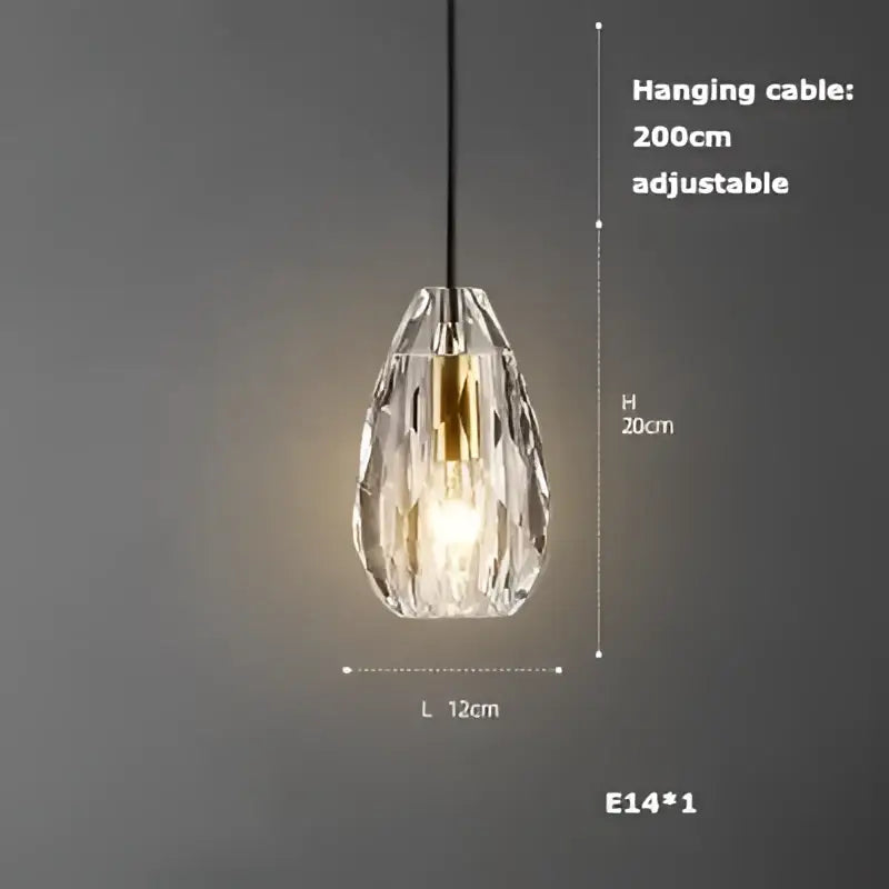 Brass Crystal LED Chandelier Polished Steel