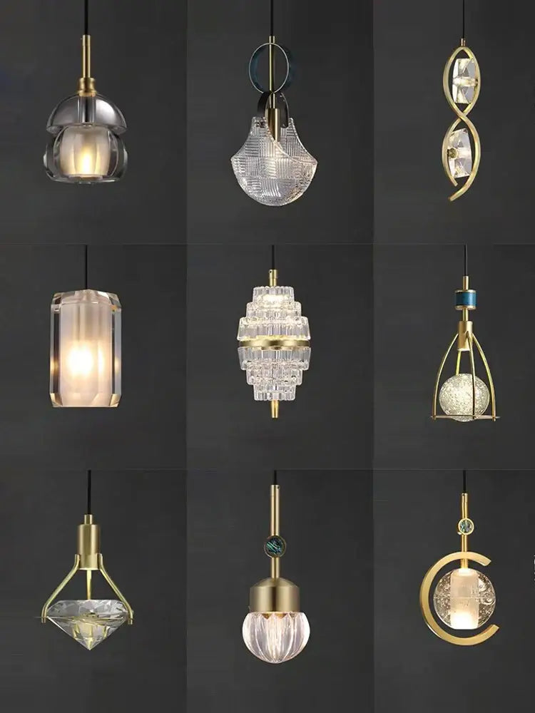 Brass Crystal LED Chandelier Polished Steel