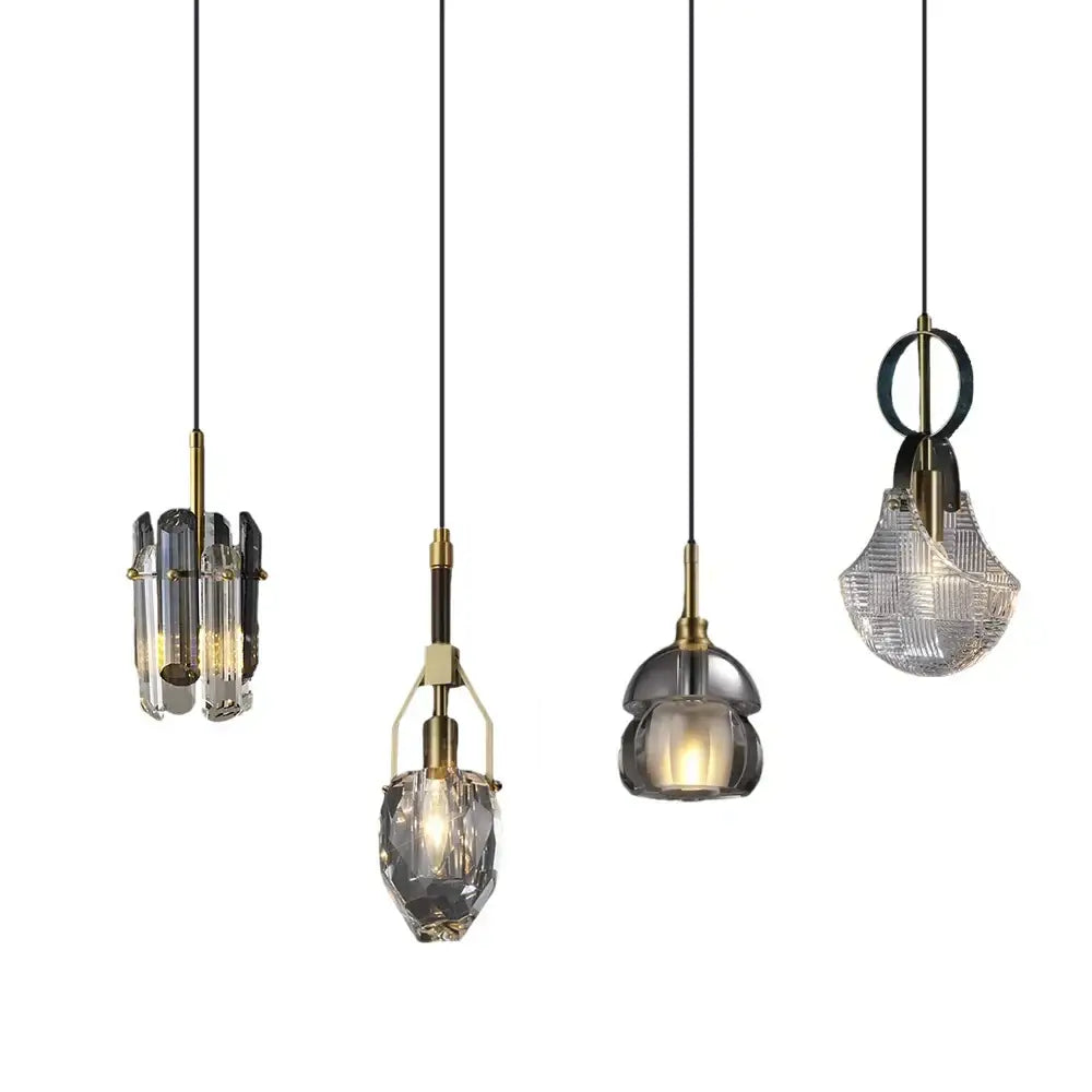Brass Crystal LED Chandelier Polished Steel