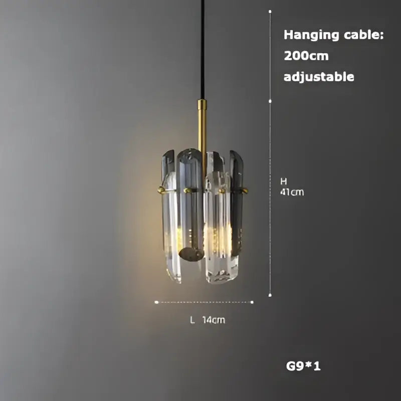 Brass Crystal LED Chandelier Polished Steel