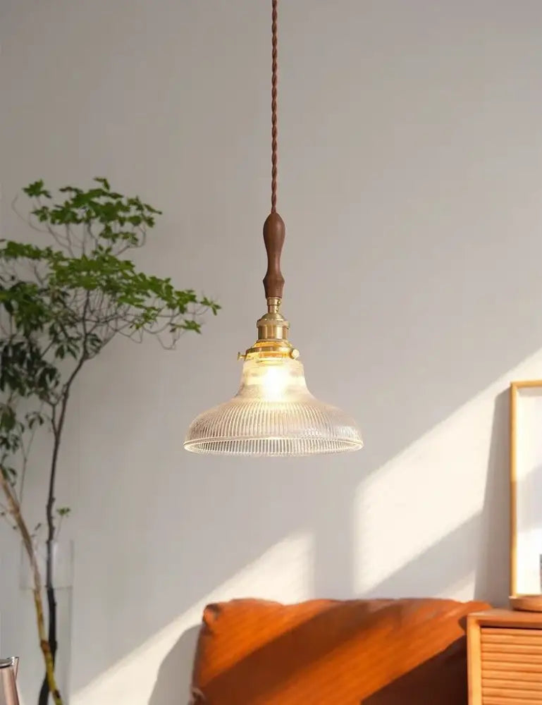 Brass Glass Chandelier Pendant