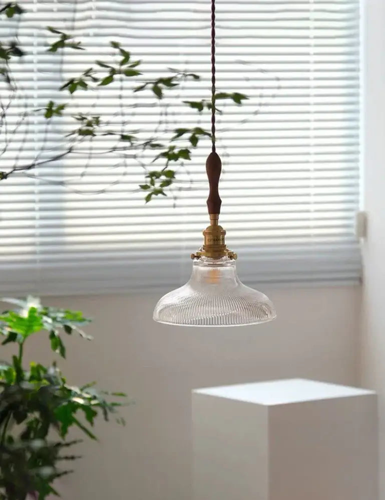 Brass Glass Chandelier Pendant