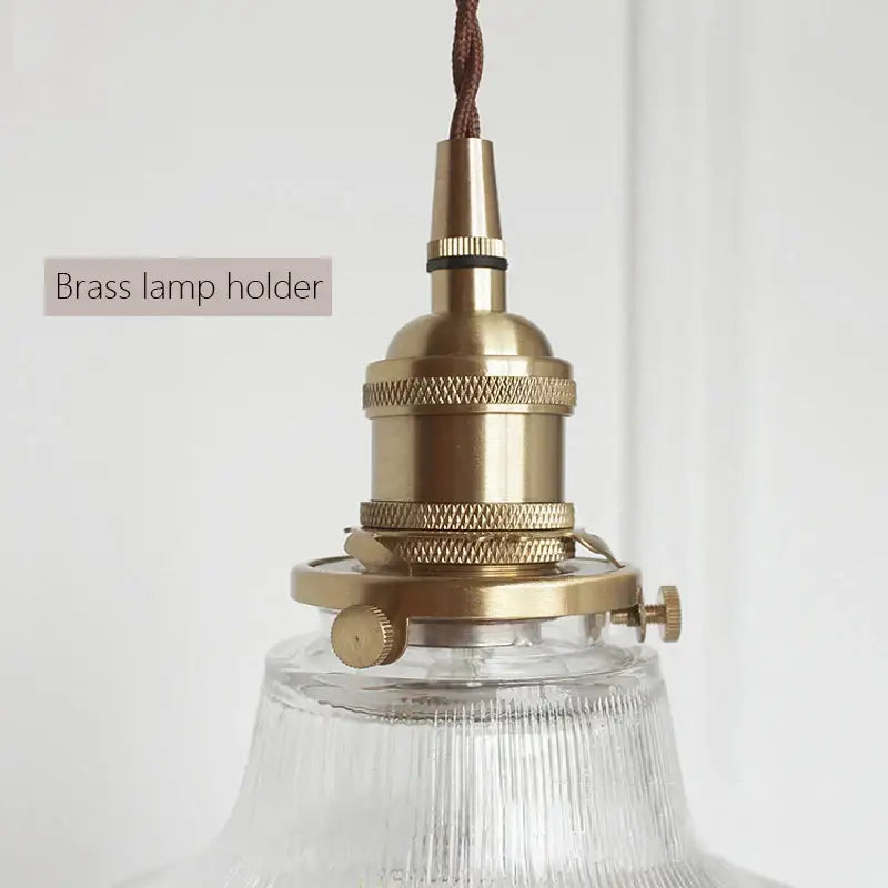 Brass Glass Chandelier Pendant