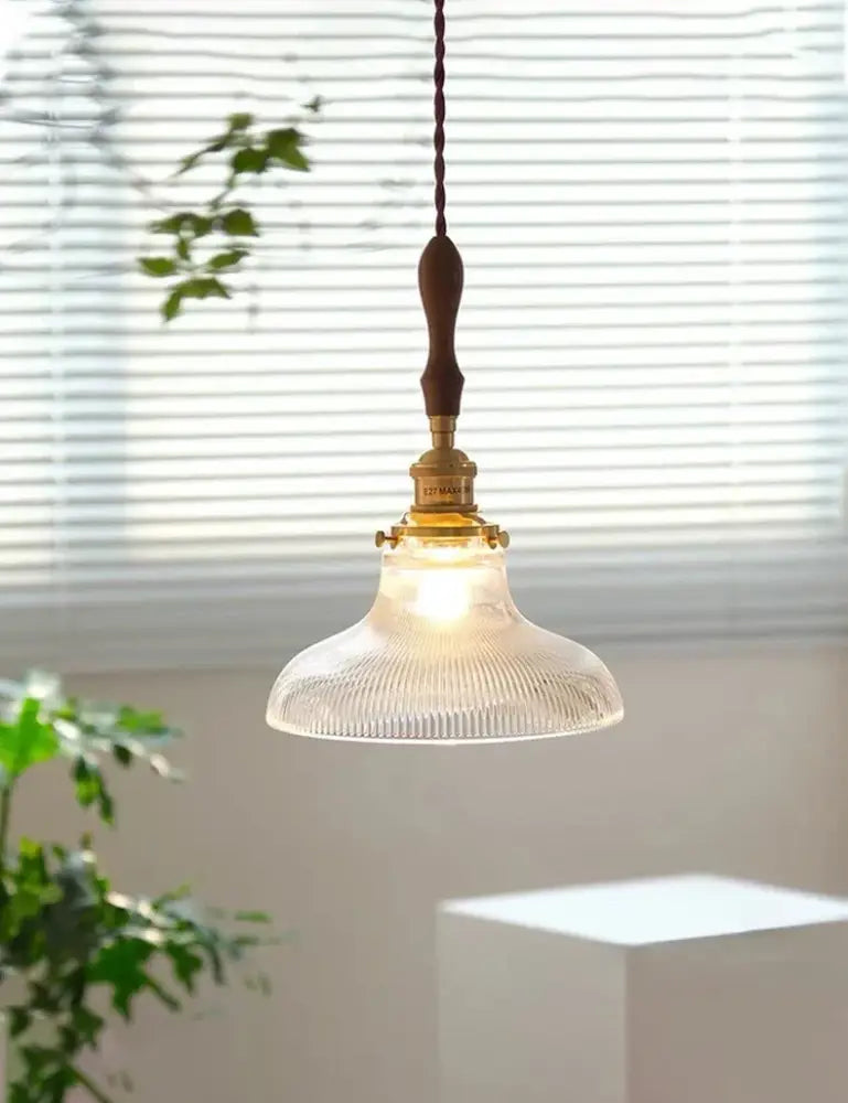 Brass Glass Chandelier Pendant