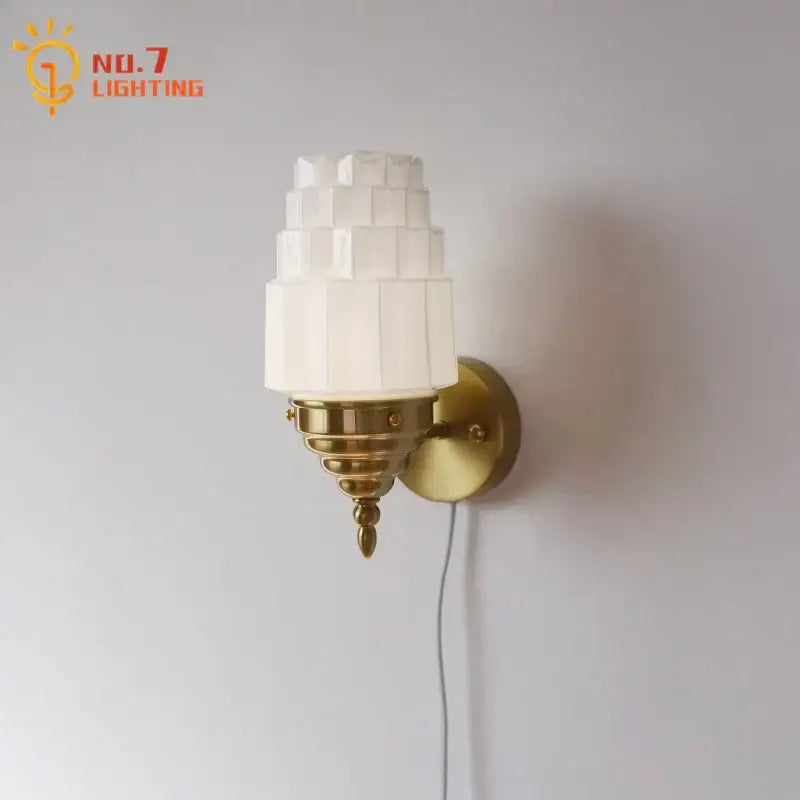 Chrome Gold Glass Wall Lamp